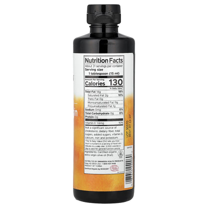 Swanson, Certified Organic Extra Virgin Olive Oil, Cold Pressed, 16 fl oz (473 ml)