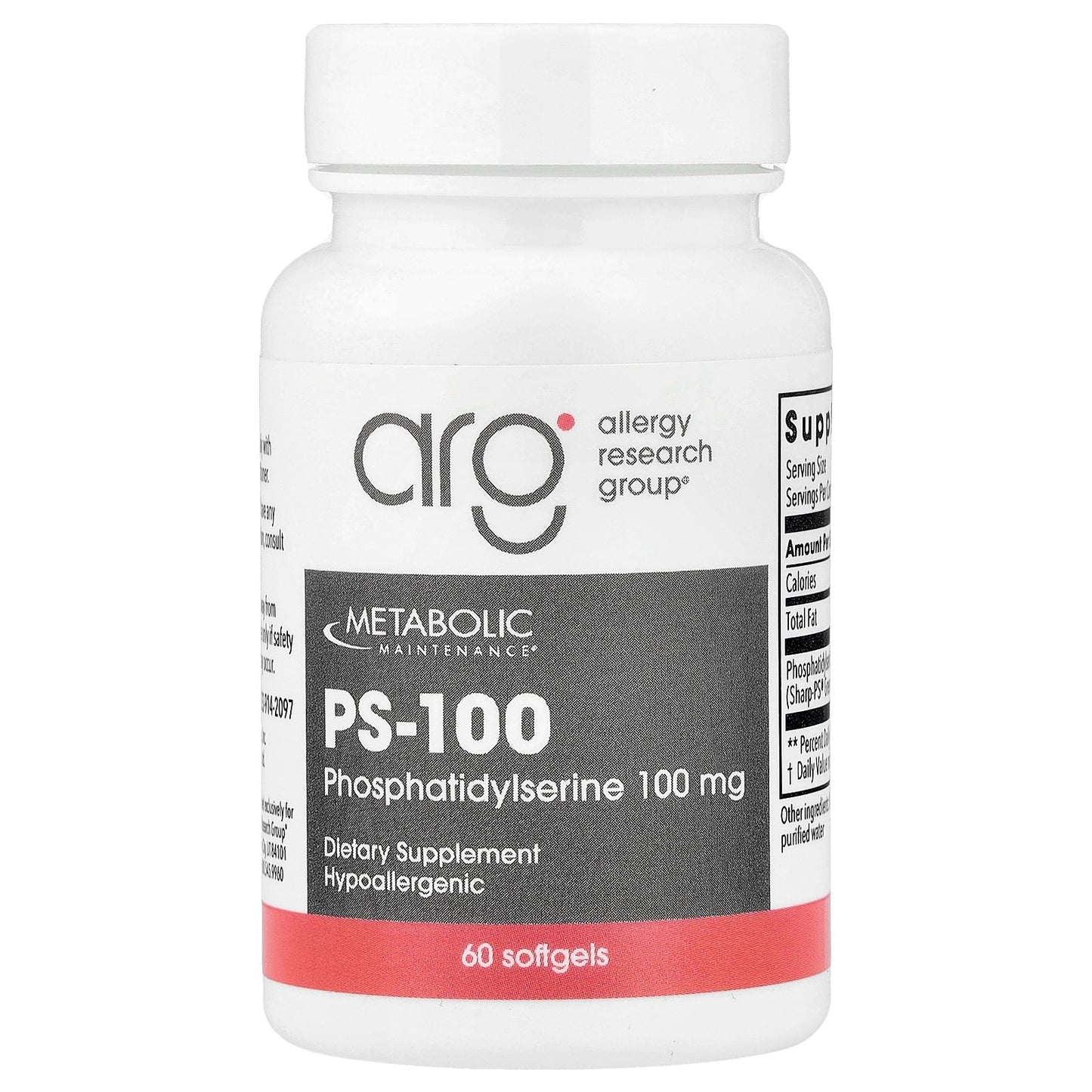 Metabolic Maintenance, PS-100, 100 mg, 60 Softgels