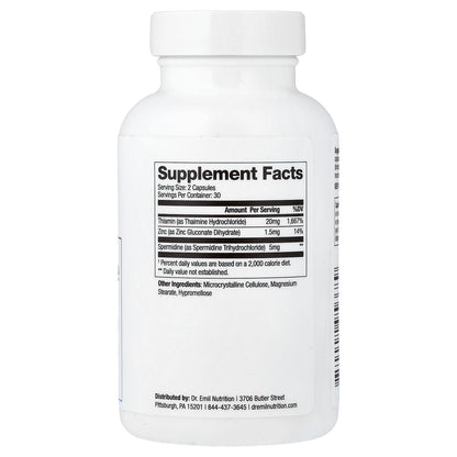 Dr. Emil Nutrition, Spermidine, 60 Capsules