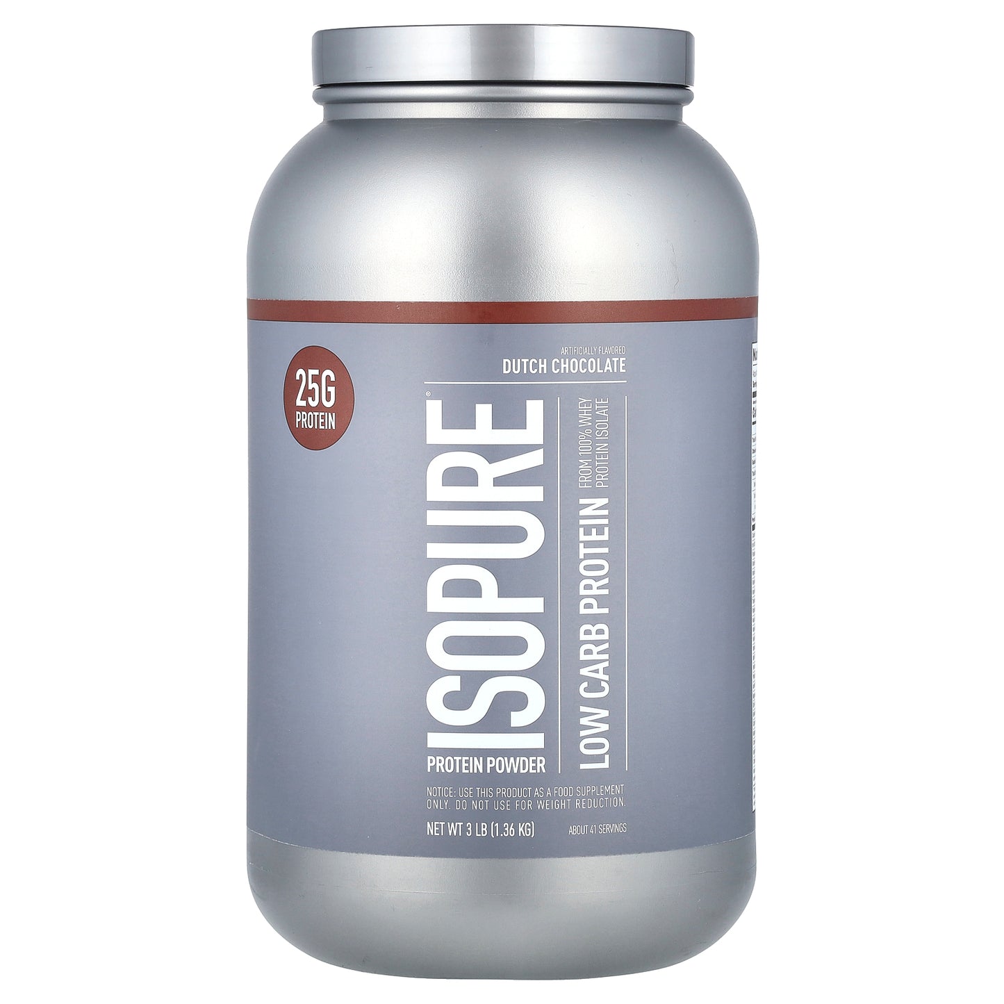 Isopure, Low Carb Protein Powder, Dutch Chocolate, 3 lb (1.36 kg)