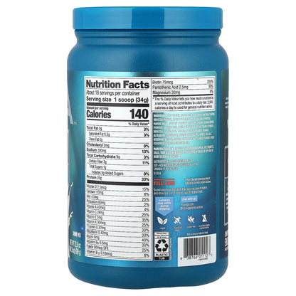 Vega, Plant-Based Protein, Premium Protein + Nutrition, Vanilla , 1 lb 5.9 oz (619 g)