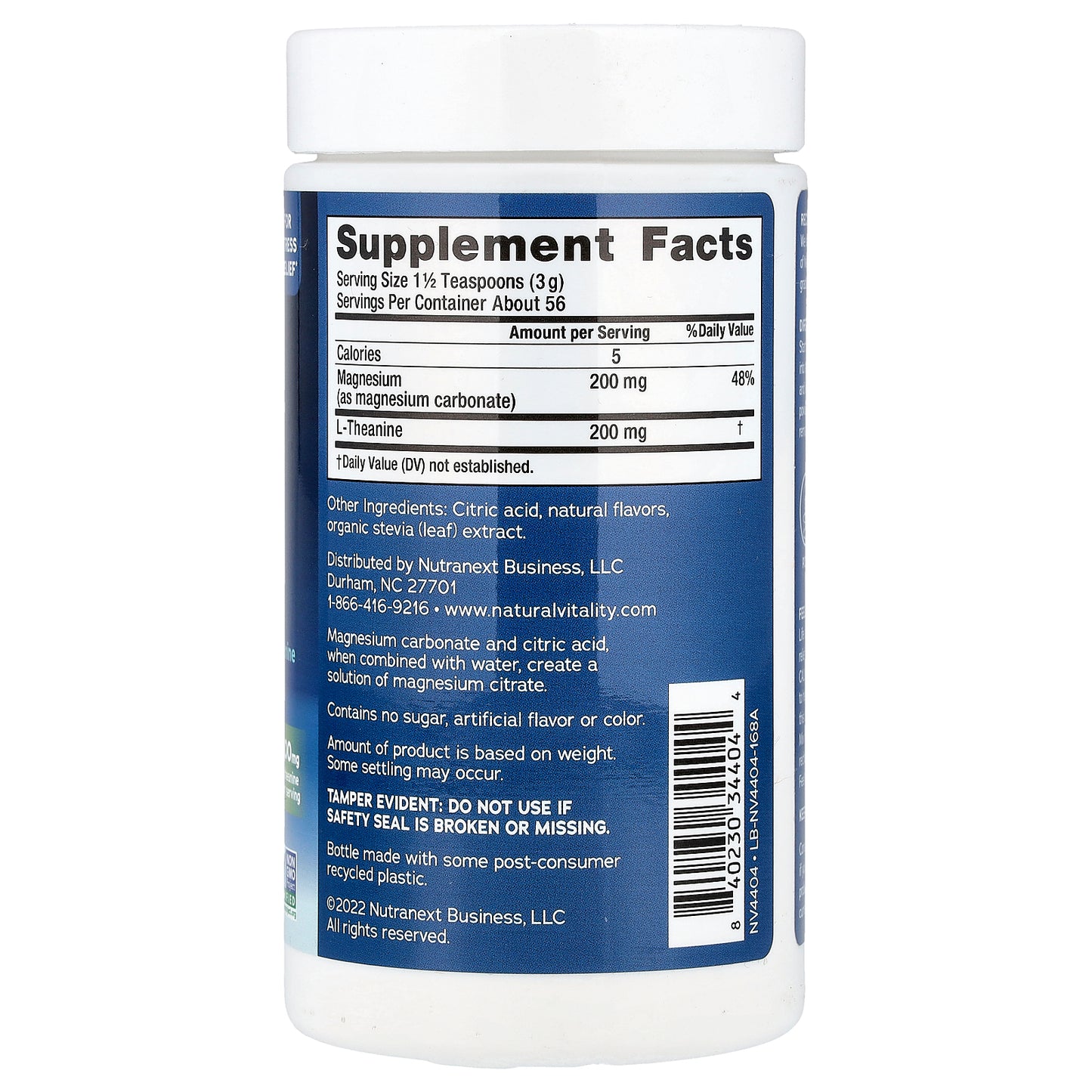 Natural Vitality, CALM® Mind, Magnesium Supplement with L-Theanine Drink Mix, Honey Chamomile, 6 oz (168 g)