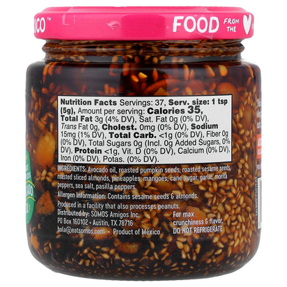 Somos, Salsa Macha, Mexican Chili Crisp, Sweet & Mild, 6.5 oz (185 g)