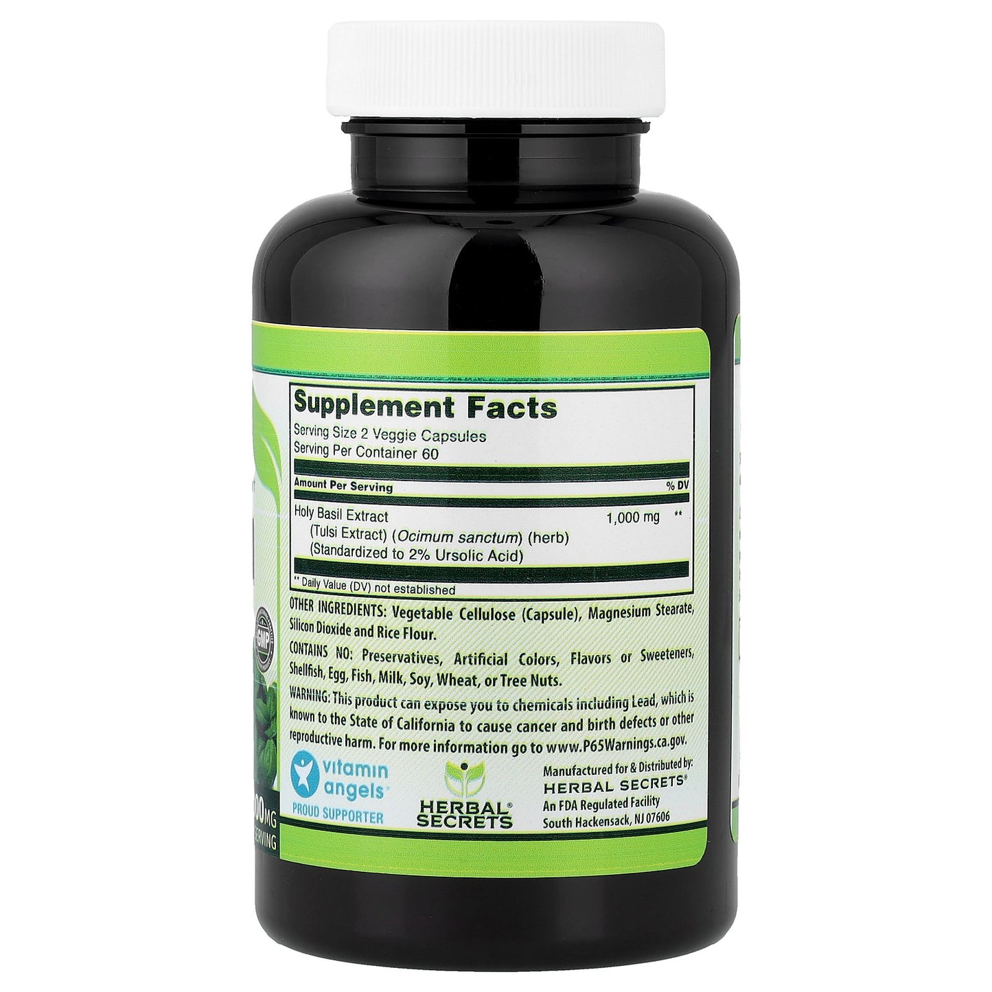 Herbal Secrets, Holy Basil, 120 Veggie Capsules (500 mg per Capsule)