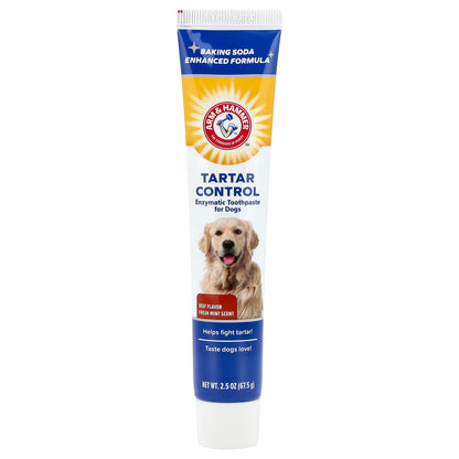 Arm & Hammer, Tartar Control, Enzymatic Toothpaste For Dogs, Beef, 2.5 oz (67.5 g)