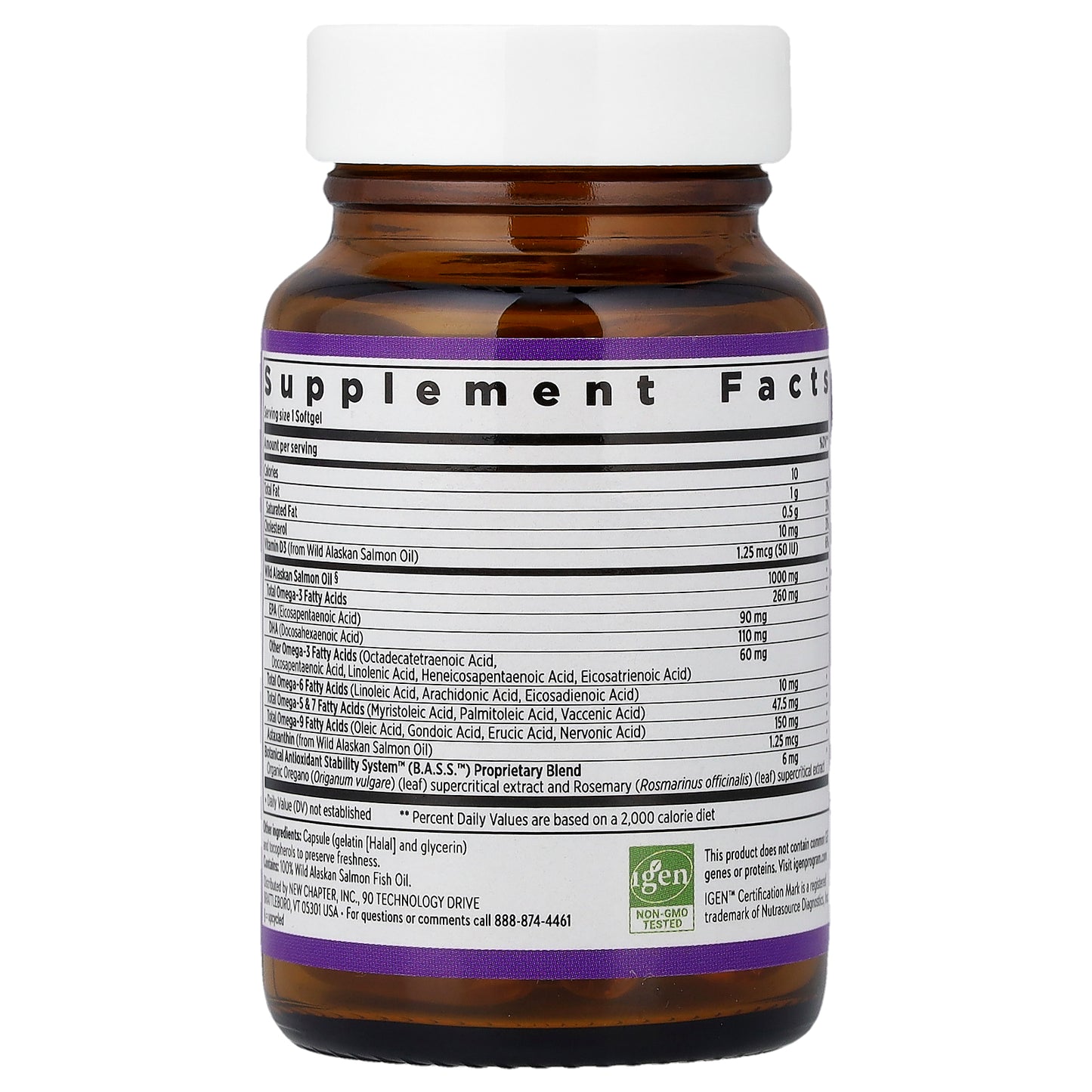 New Chapter, Omega-3 Complex, 30 BSE-Free Softgels