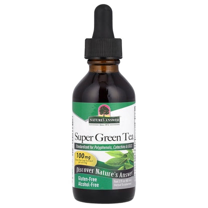 Nature's Answer, Super Green Tea, Alcohol-Free, 2 fl oz (60 ml)