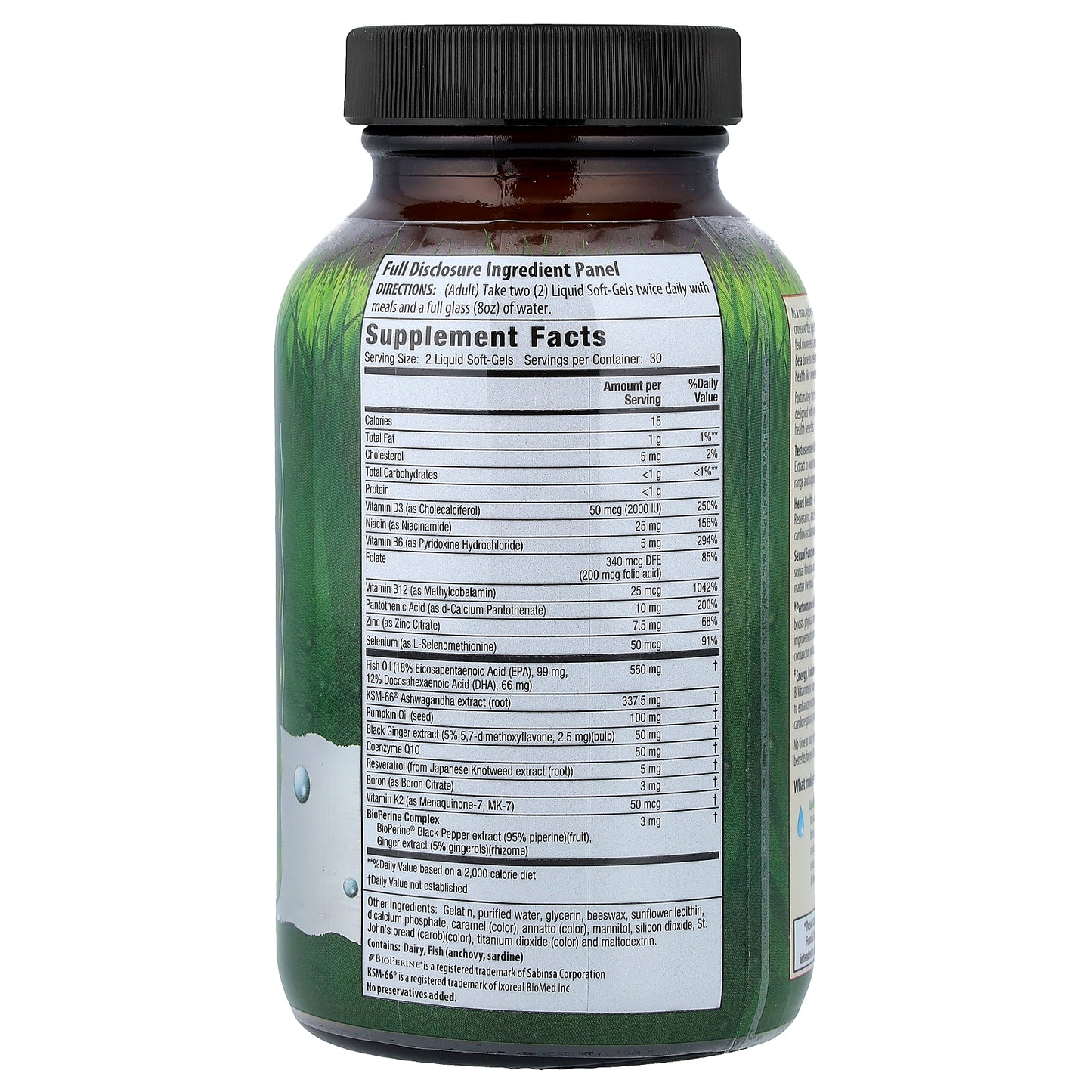 Irwin Naturals, Testosterone UP® Men Over 40, 60 Liquid Soft-Gels