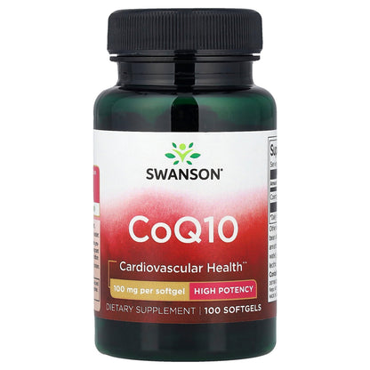 Swanson, CoQ10, High Potency, 100 mg, 100 Softgels