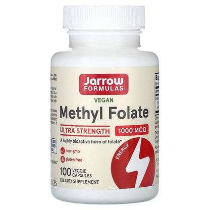 Jarrow Formulas, Methyl Folate, Ultra Strength, 1,000 mcg, 100 Veggie Capsules