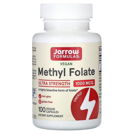 Jarrow Formulas, Methyl Folate, Ultra Strength, 1,000 mcg, 100 Veggie Capsules