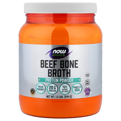 NOW Foods, Sports, Beef Bone Broth Protein Powder, 1.2 lbs (544 g)