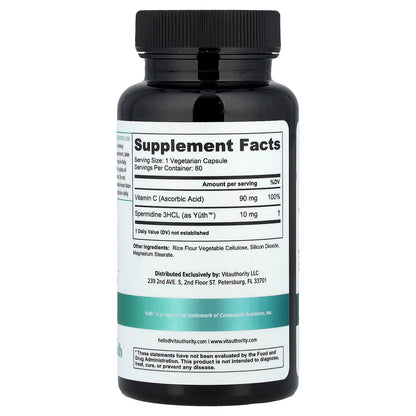 Vitauthority, Youth, Premium Anti-Aging Mix with Vitamin C, 60 Vegetarian Capsules