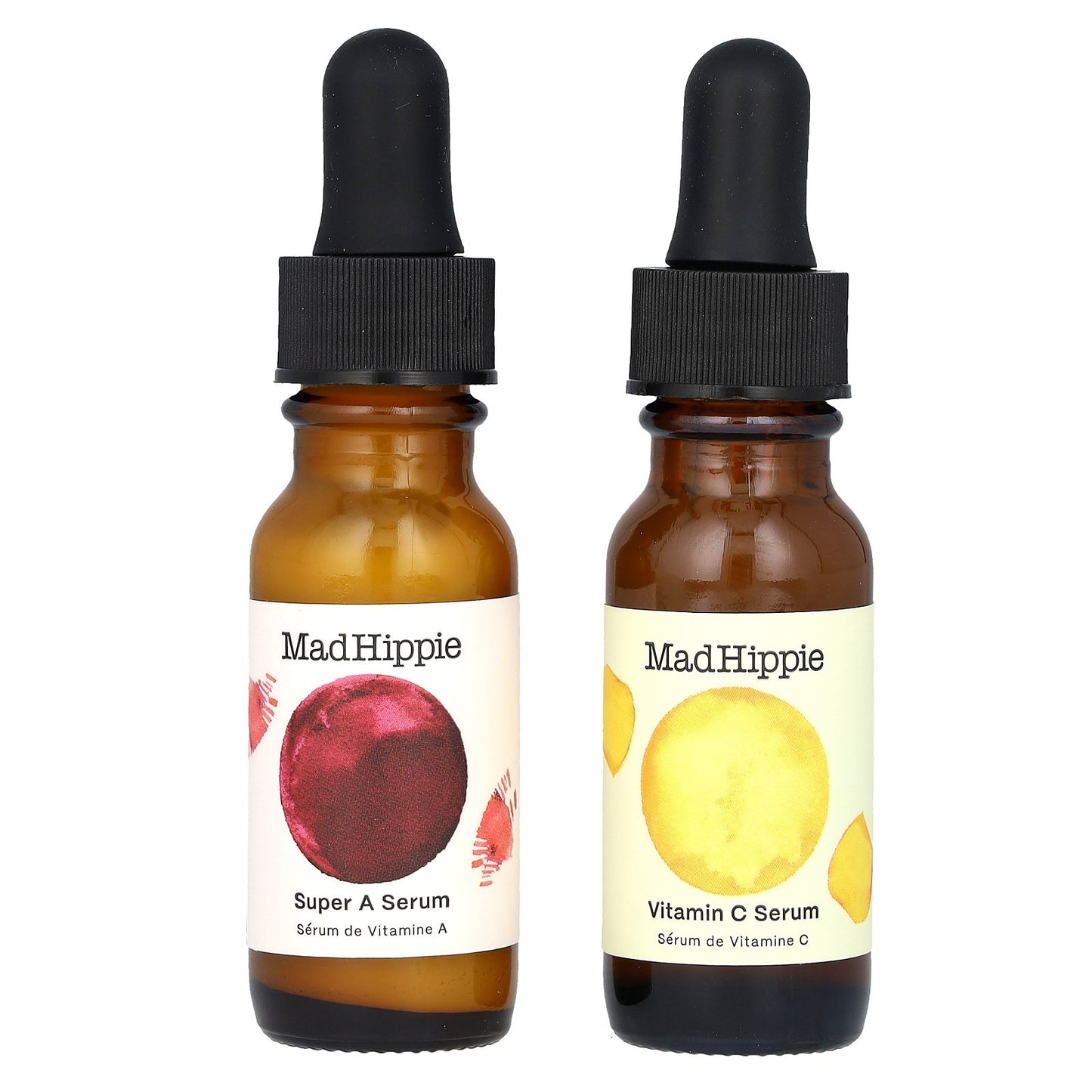 Mad Hippie, Day & Night Dual Pack, Vitamin C & Super A Serum, 2 Bottles, 0.5 fl oz (15 ml) Each