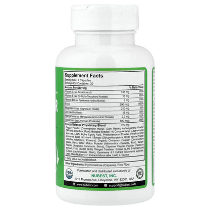 NuBest, Blood Sugar, 60 Vegetarian Capsules