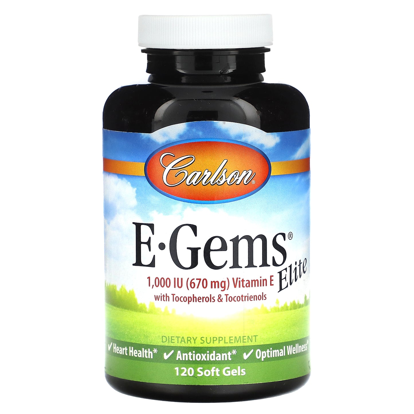 Carlson, E-Gems Elite, Vitamin E, 670 mg (1,000 IU), 120 Soft Gels