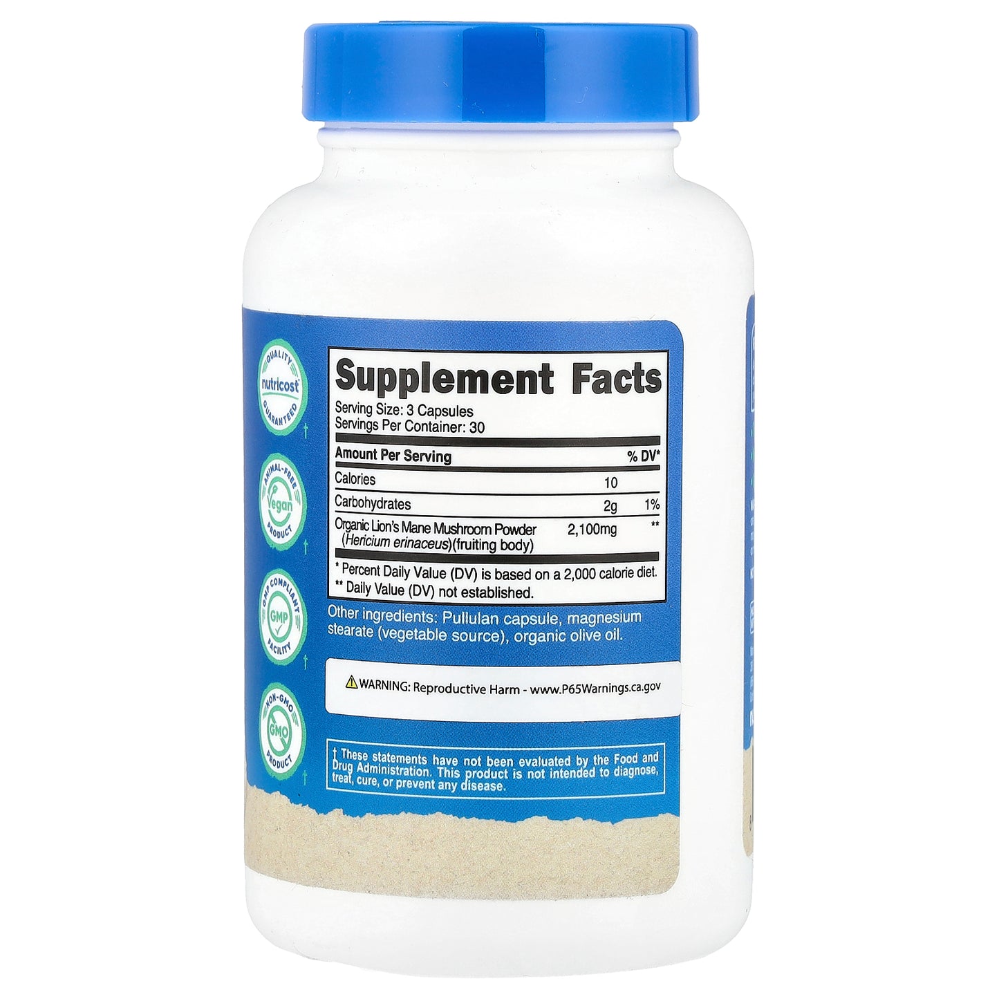 Nutricost, Lion's Mane Mushroom, 90 Capsules (700 mg per Capsule)