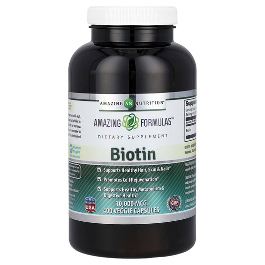 Amazing Nutrition, Biotin, 10,000 mcg, 400 Veggie Capsules