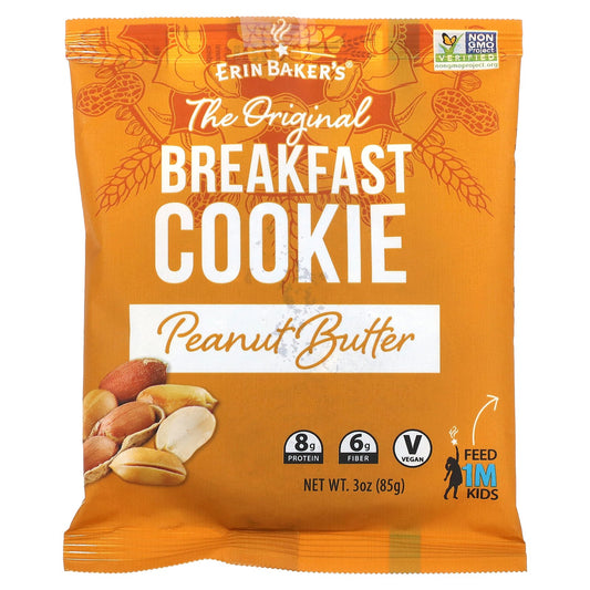 Erin Baker's, The Original Breakfast Cookie, Peanut Butter, 3 oz (85 g)