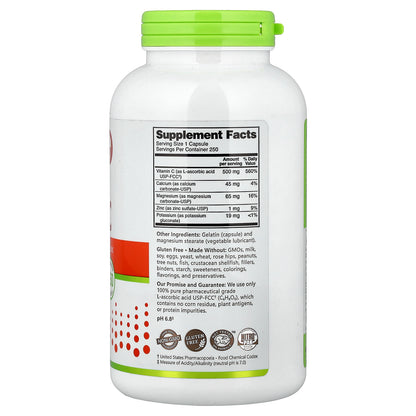 NutriBiotic, Immunity, Buffered Vitamin C With Calcium, Magnesium, Potassium & Zinc, 250 Gluten Free Capsules