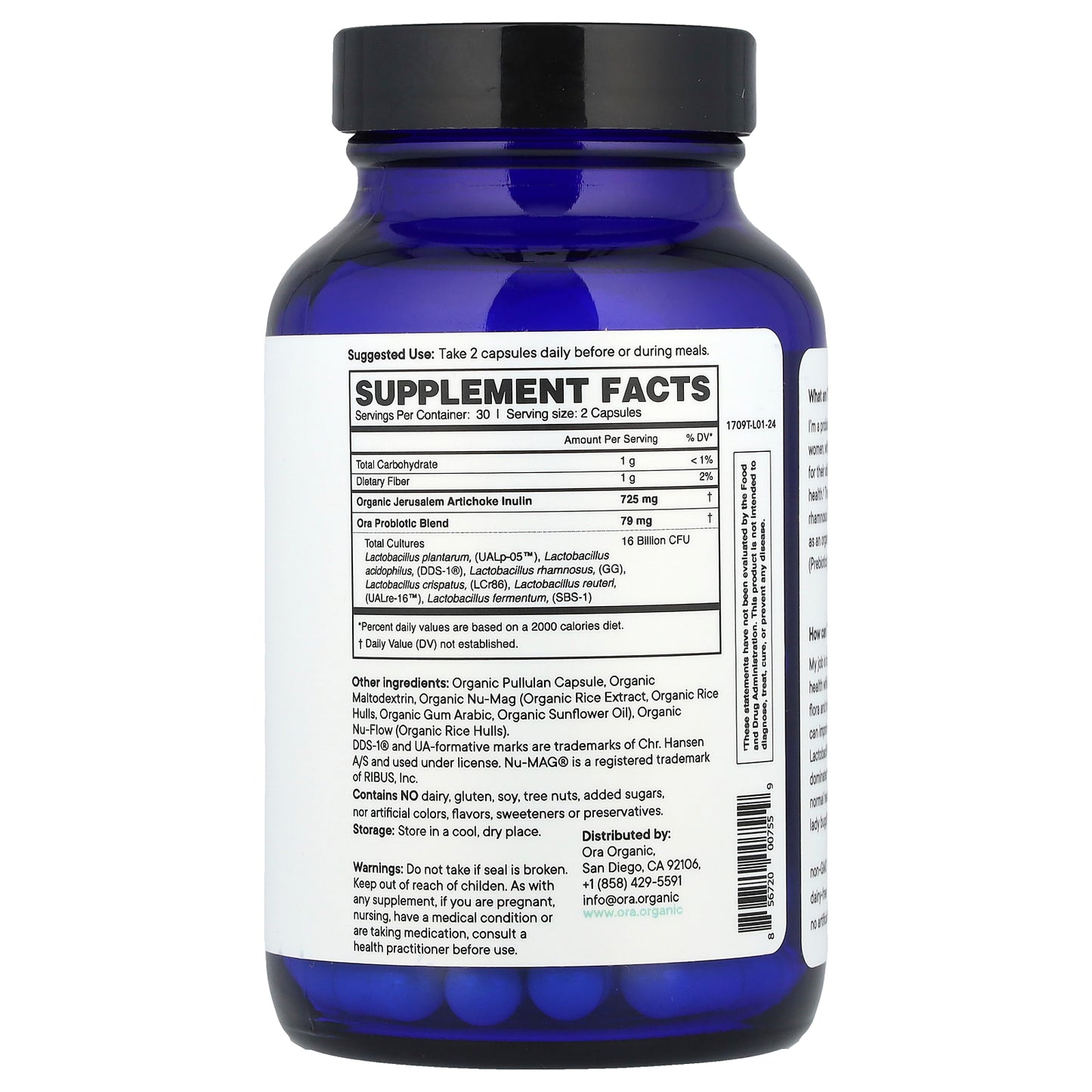 Ora, Lady Bugs, Women's Probiotic & Prebiotic, 60 Capsules