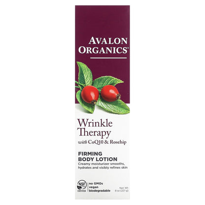 Avalon Organics, Wrinkle Therapy, With CoQ10 & Rosehip, Firming Body Lotion,  8 oz (227 g)