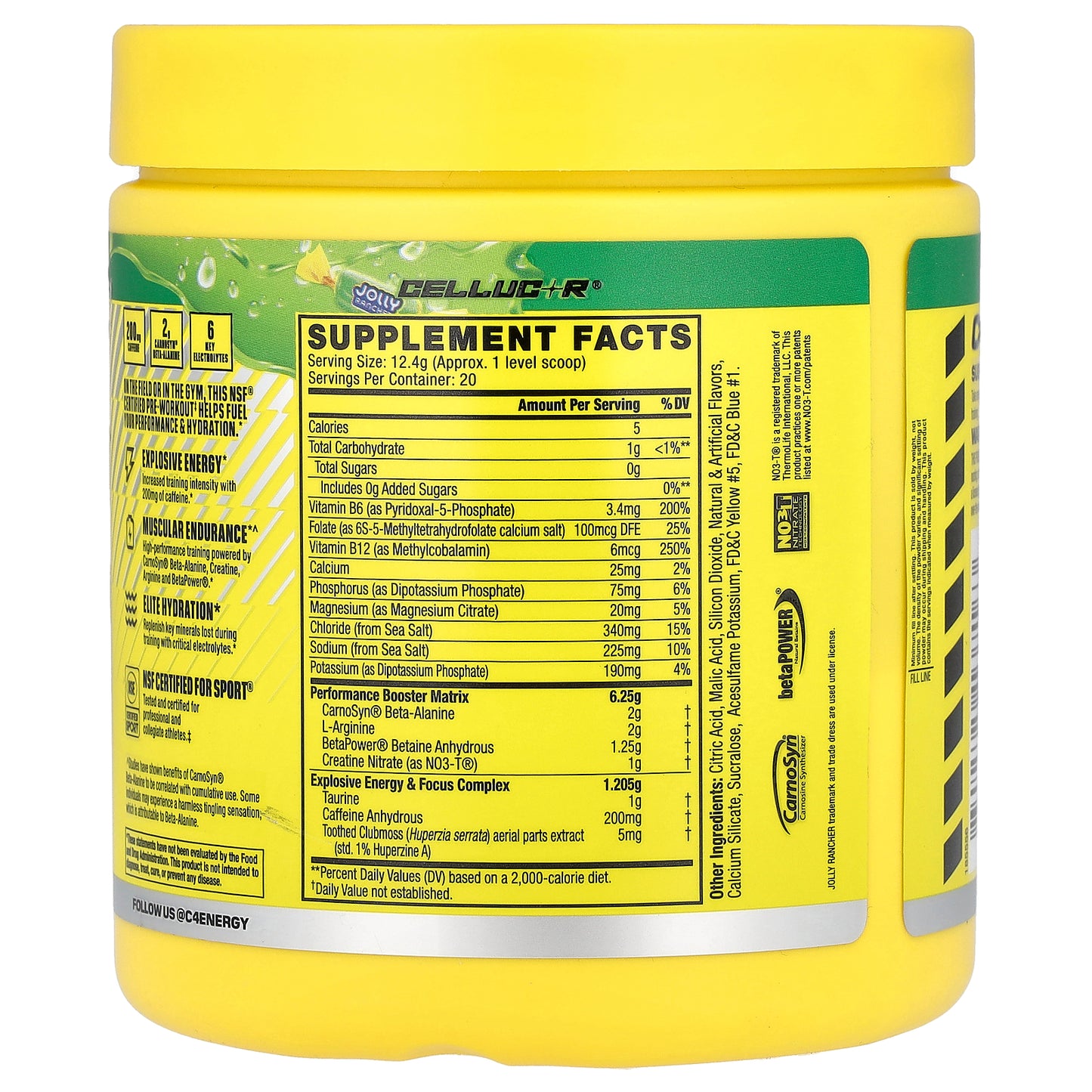 C4 / Cellucor, C4® Sport, Pre-Workout, Jolly Rancher Green Apple, 8.7 oz (248 g)