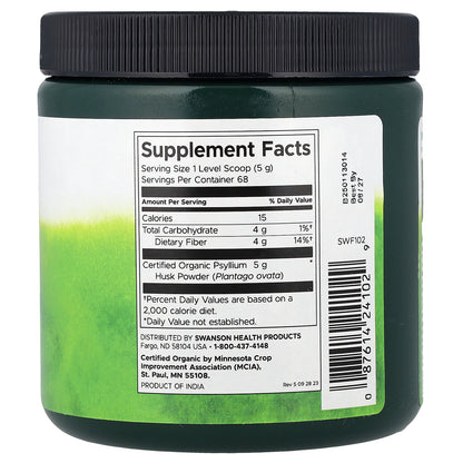 Swanson, Psyllium Husk Powder, 12 oz (340 g)