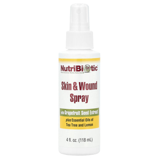 NutriBiotic, Skin & Wound Spray with Grapefruit Seed Extract, 4 fl oz (118 ml)