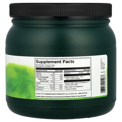 Swanson, Certified Organic Oat Bran Fiber Powder, 8 oz (227 g)