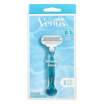 Gillette, Venus, Smooth, 1 Razor, 2 Cartridges