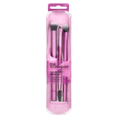 Real Techniques, Eye Shade + Blend Brush Set, 3 Pieces