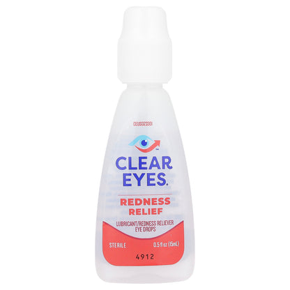 Clear Eyes, Redness Relief, Lubricant/Redness Reliever Eye Drops, 0.5 fl oz (15 ml)