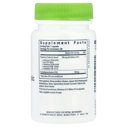 Vital Nutrients, Hyperbiotics®, Prebiotic  + Probiotic, 30 Vegan Capsules