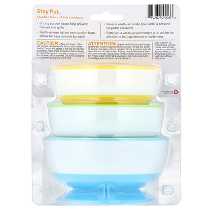 Munchkin, Stay Put™, Suction Bowls, 6 Months+, 3 Count