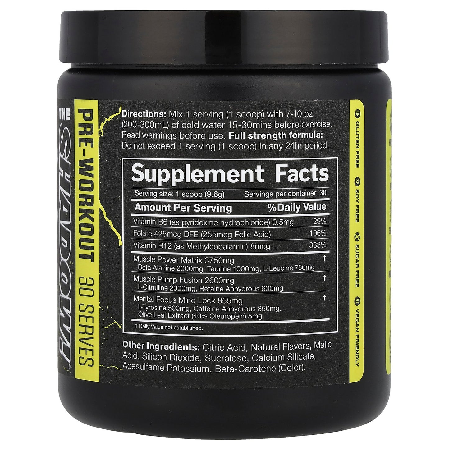 JNX Sports, The Shadow!®, Pre-Workout, Lemon, 10.16 oz (288 g)