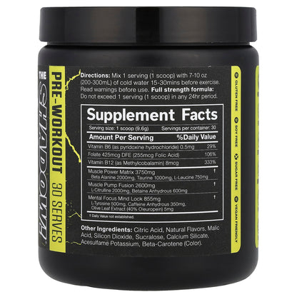 JNX Sports, The Shadow!®, Pre-Workout, Lemon, 10.16 oz (288 g)