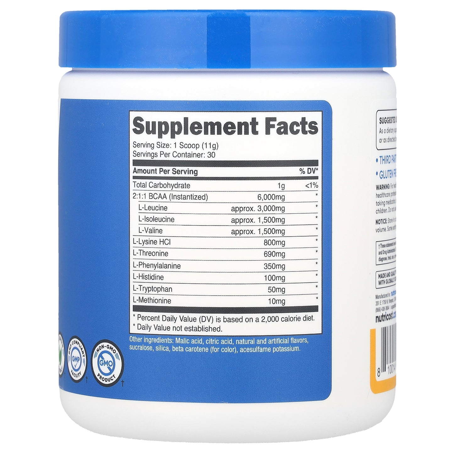 Nutricost, Performance, EAA Powder, Passionfruit, Orange & Guava, 11.8 oz (330 g)