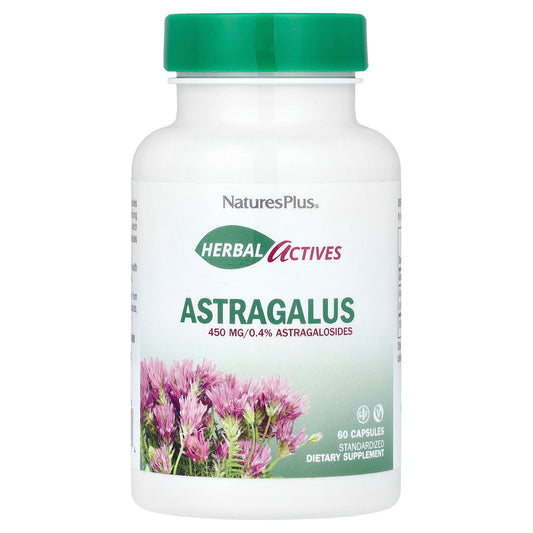 NaturesPlus, Herbal Actives, Astragalus, 450 mg, 60 Capsules