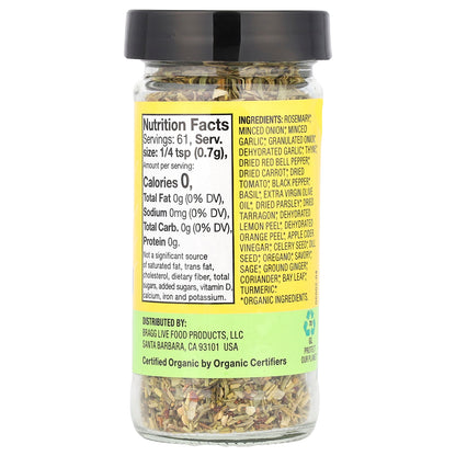 Bragg, Organic, Sprinkle 24 Herbs & Spices, Salt-Free Seasoning Blend , 1.5 oz (42 g)