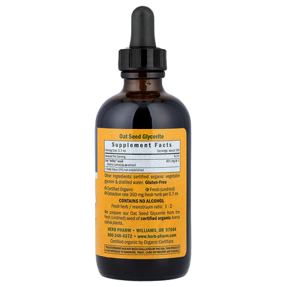 Herb Pharm, Oat Seed, Alcohol-Free, 4 fl oz (120 ml)