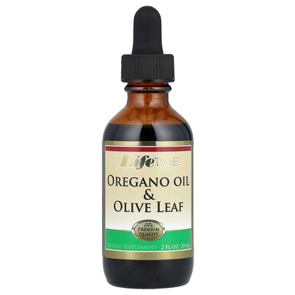 LifeTime Vitamins, Oregano Oil & Olive Leaf, 2 fl oz (59 ml)