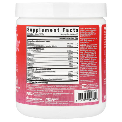 RSP Nutrition, AminoLean® Max, Pre-Workout, Strawberry Lemonade, 9.85 oz (279 g)