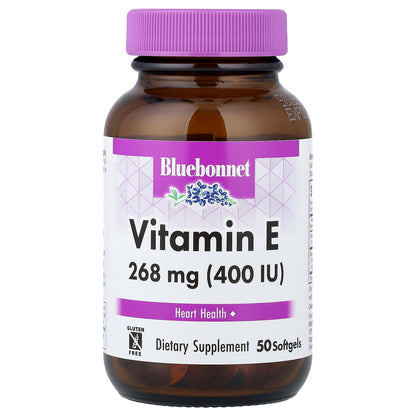 Bluebonnet Nutrition, Vitamin E, 268 mg (400 IU), 50 Softgels