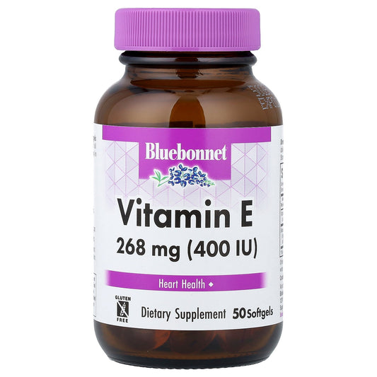 Bluebonnet Nutrition, Vitamin E, 268 mg (400 IU), 50 Softgels