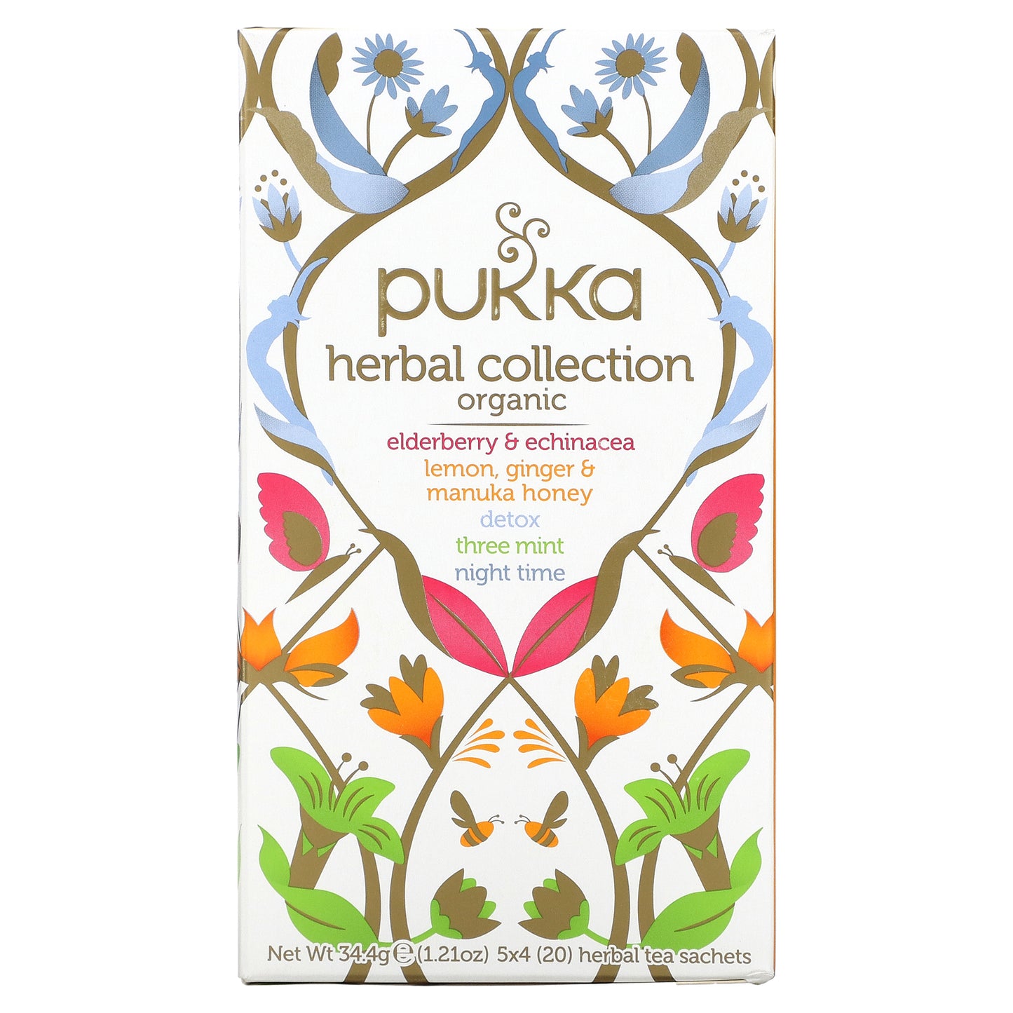 Pukka Herbs, Organic Herbal Tea Collection, 20 Sachets, 1.21 oz (34.4 g)