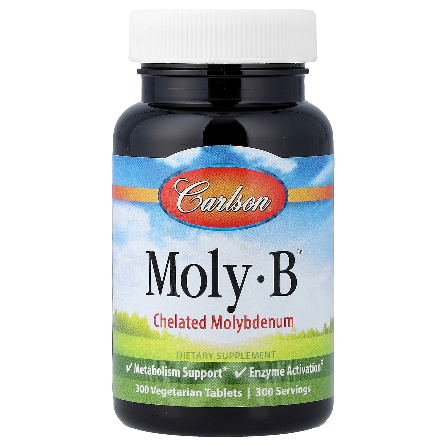 Carlson, Moly-B™,  Chelated Molybdenum, 300 Vegetarian Tablets (500 mcg per Tablet)