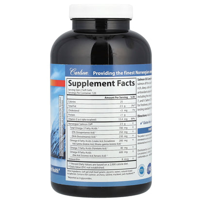 Carlson, Omega-3 Enriched Salmon Oil Complete, 240 Soft Gels