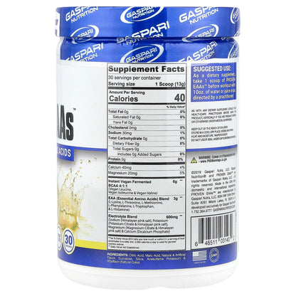 Gaspari Nutrition, Proven EAAs™, Lemon Ice, 13.75 oz (390 g)