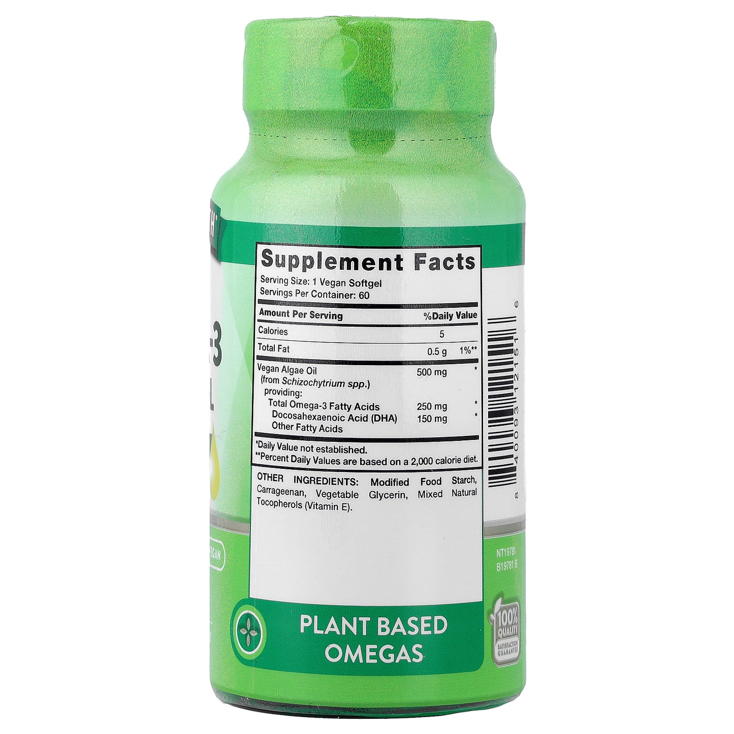 Nature's Truth, Vegan Omega-3 Algae Oil with DHA, 60 Softgels